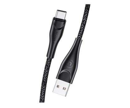 Kabel USAMS Kabel pleciony U41 USB-C 1m 2A czarny SJ392USB01